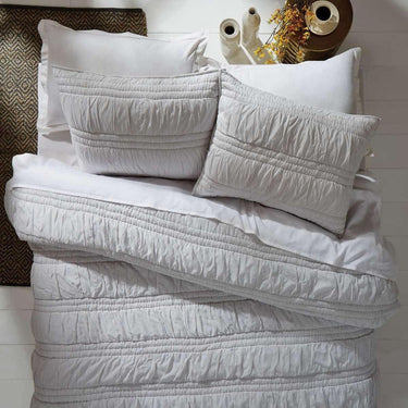 Natasha Silver Cloud King Set; Quilt 105Wx95L-2 Shams 21x37 VHC Brands - The Fox Decor